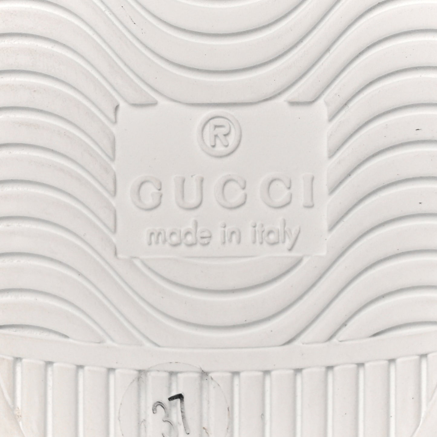 Calfskin Crocodile Web Womens Ace Sneakers 37 White Green