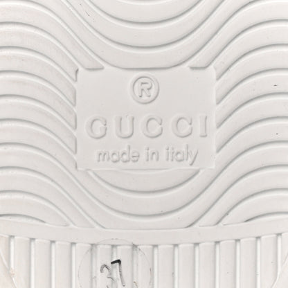 Gucci Calfskin Crocodile Web Womens Ace Sneakers 37 White Green 7 of 8