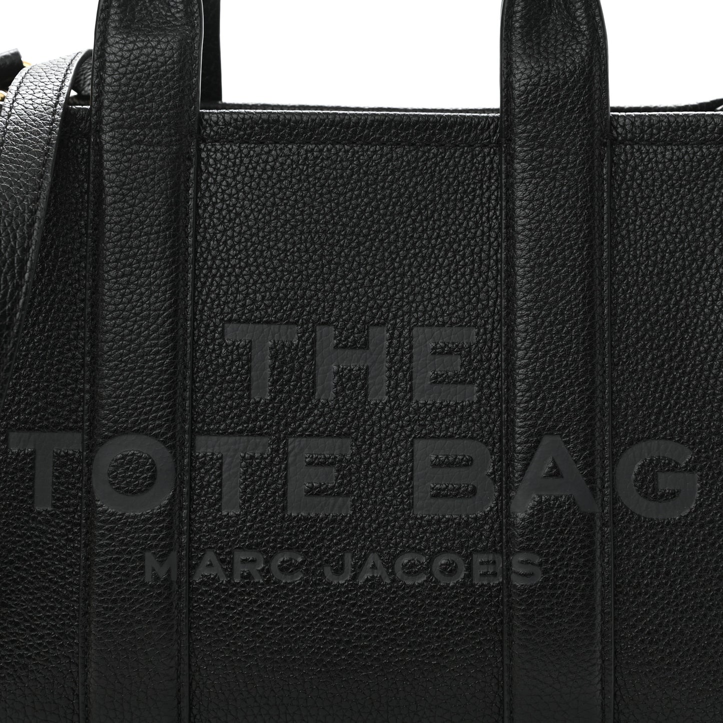 Grained Calfskin Small The Tote Bag Black
