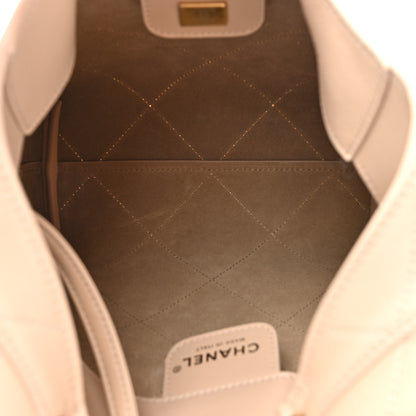Chanel Shiny Lambskin Quilted Small Hobo Beige 5 of 12
