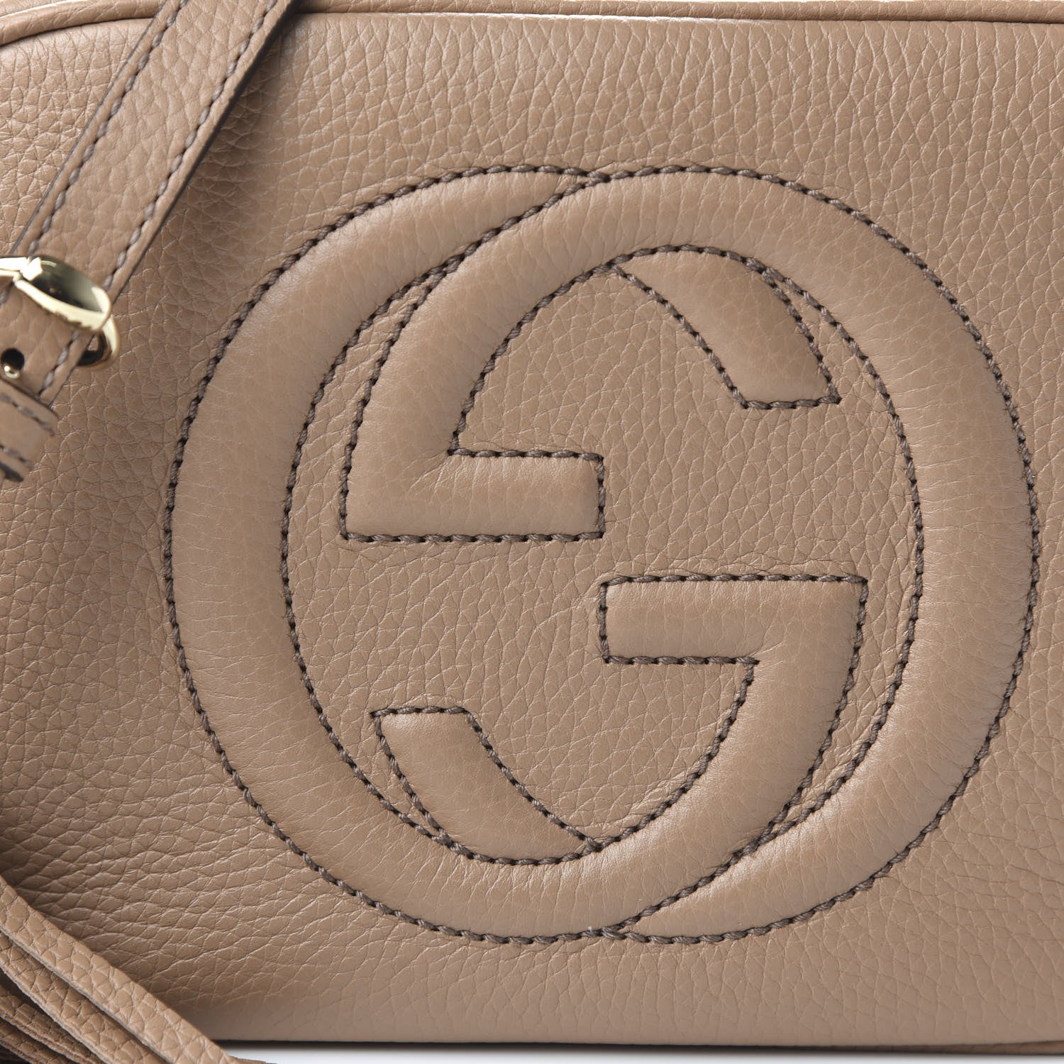 Gucci Pebbled Calfskin Small Soho Disco Bag Camelia 10 of 10
