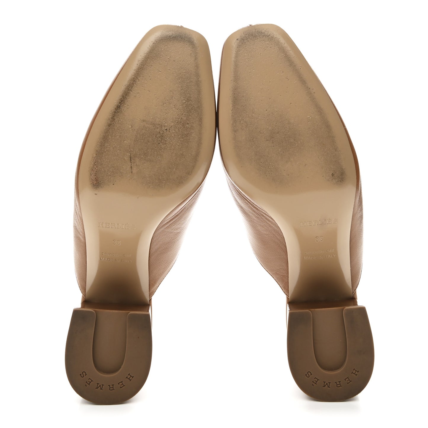 Goatskin Womens Gisele 60 Mules 38 Naturel