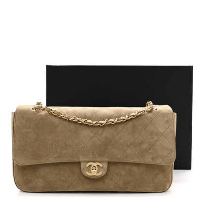 Chanel Suede Calfskin Small Souplissimo Maxi Flap Dark Beige 11 of 11