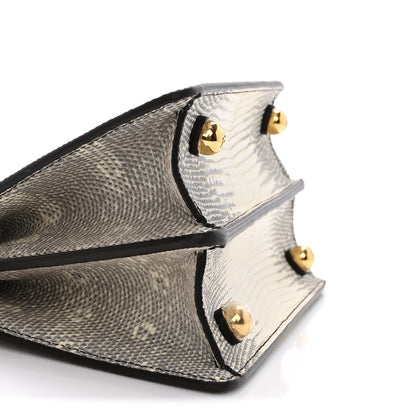 Fendi Lizard Togo Lucido Petite Peekaboo I SEE U Satchel Roccia 10 of 13