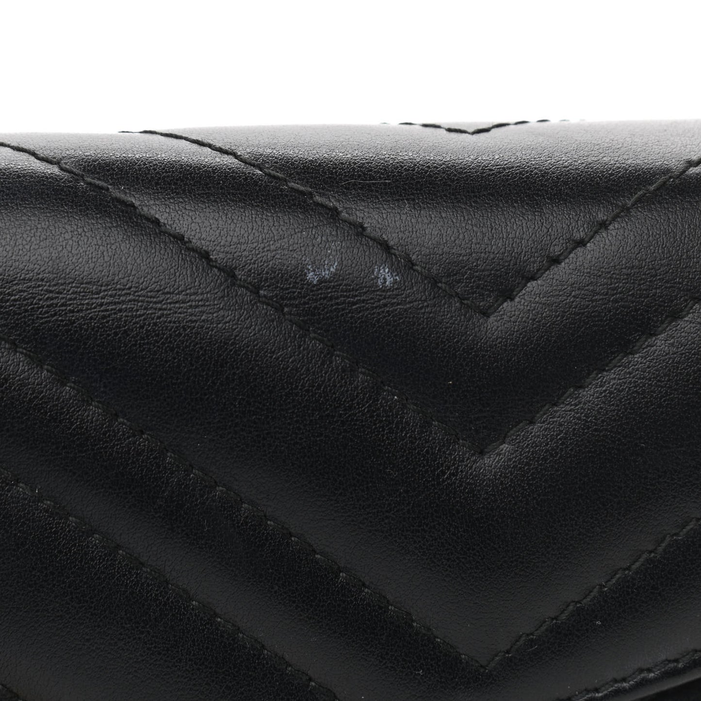 Calfskin Matelasse GG Marmont Chain Wallet Black