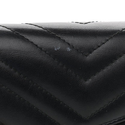 Gucci Calfskin Matelasse GG Marmont Chain Wallet Black 13 of 13