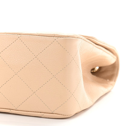Chanel Caviar Quilted Jumbo Single Flap Beige 9 of 13