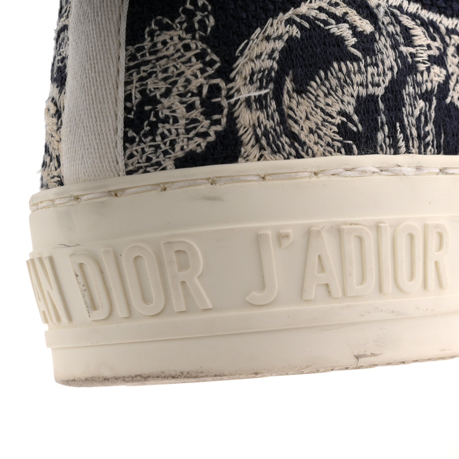 Christian Dior Canvas Toile De Jouy Embroidered Womens Walk'N'Dior Low Top Sneakers 38.5 Blue Off-White 10 of 10
