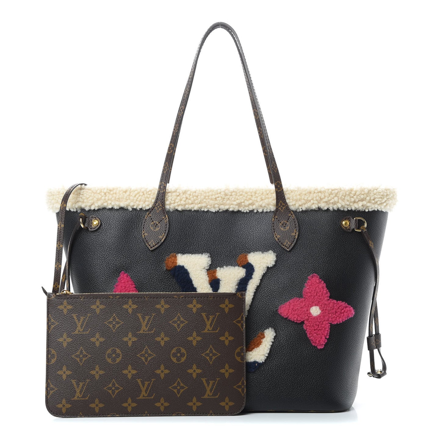 Calfskin Monogram Teddy Neverfull MM Black