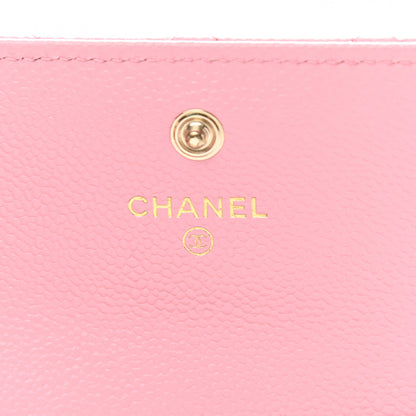 Chanel Caviar Quilted Multi Chain CC Flap Card Holder Pink 6 of 8