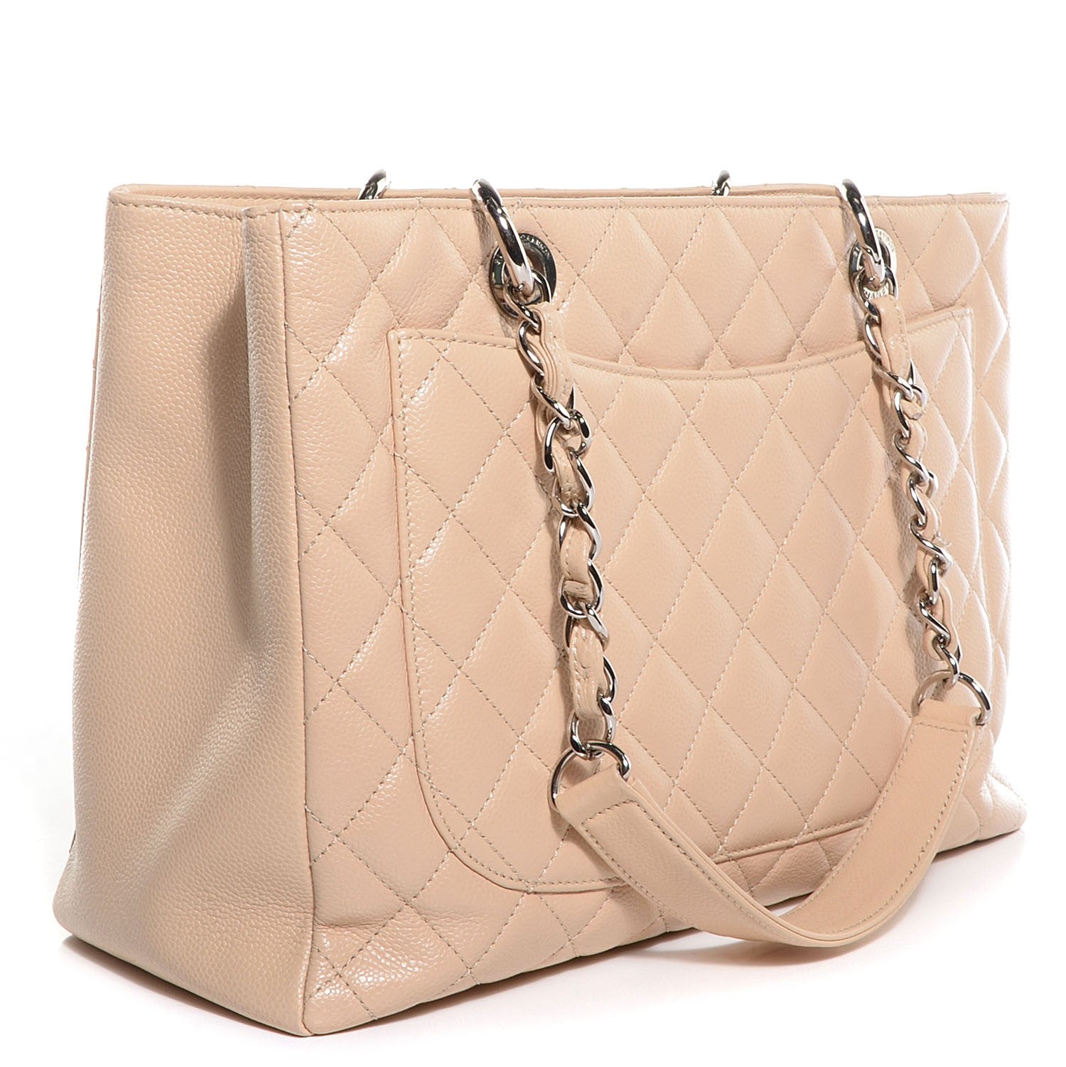 Chanel Caviar Quilted Grand Shopping Tote GST Beige Clair 3 of 7