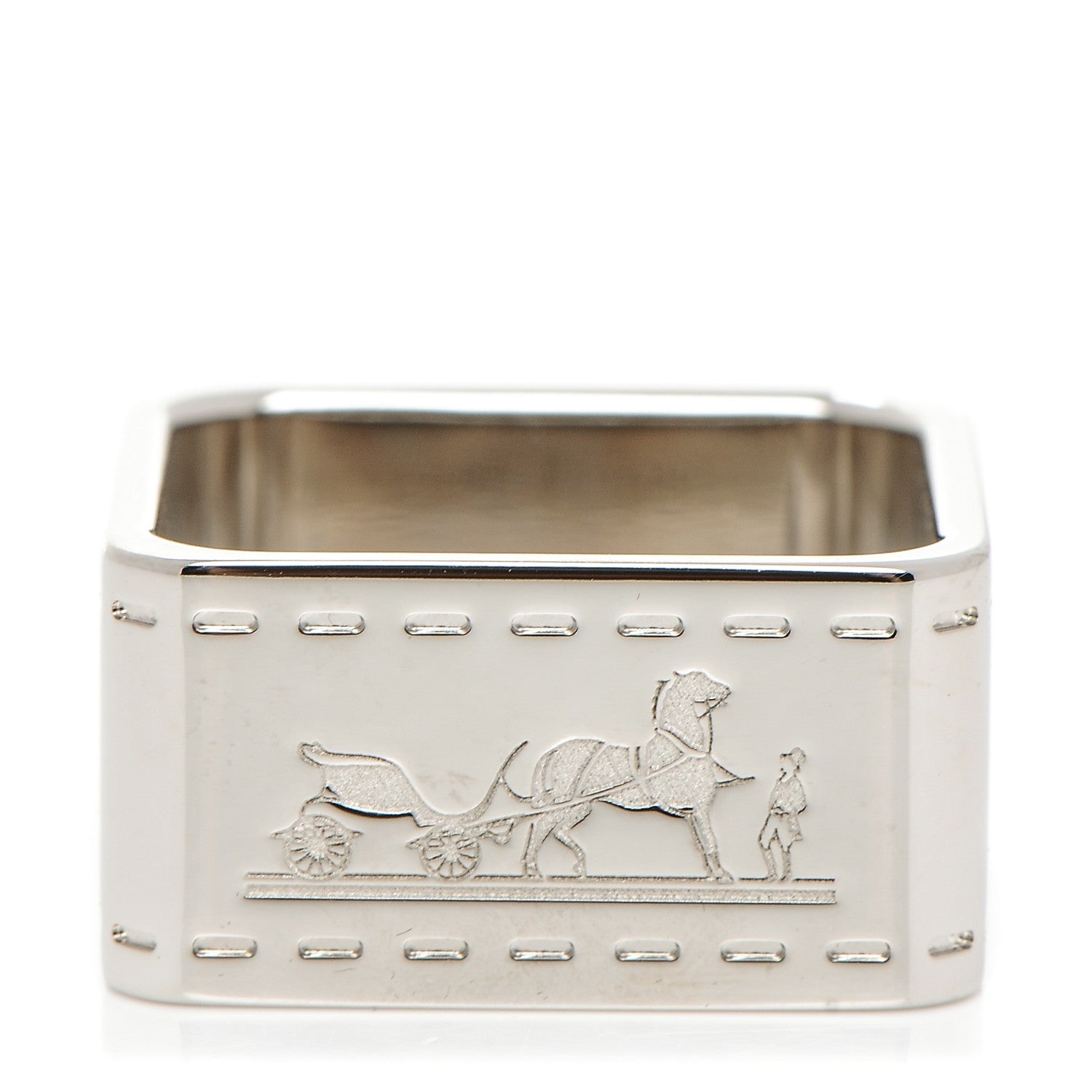 Hermes Palladium Bolduc Scarf Ring 1 of 5