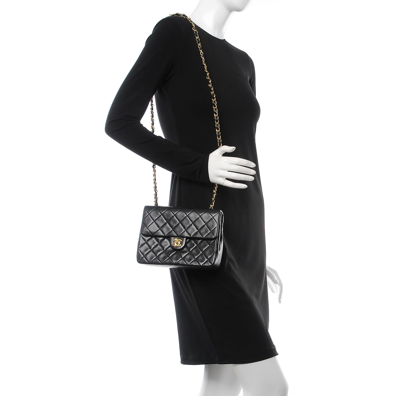 Chanel Lambskin Mini Square Flap Black 1 of 6