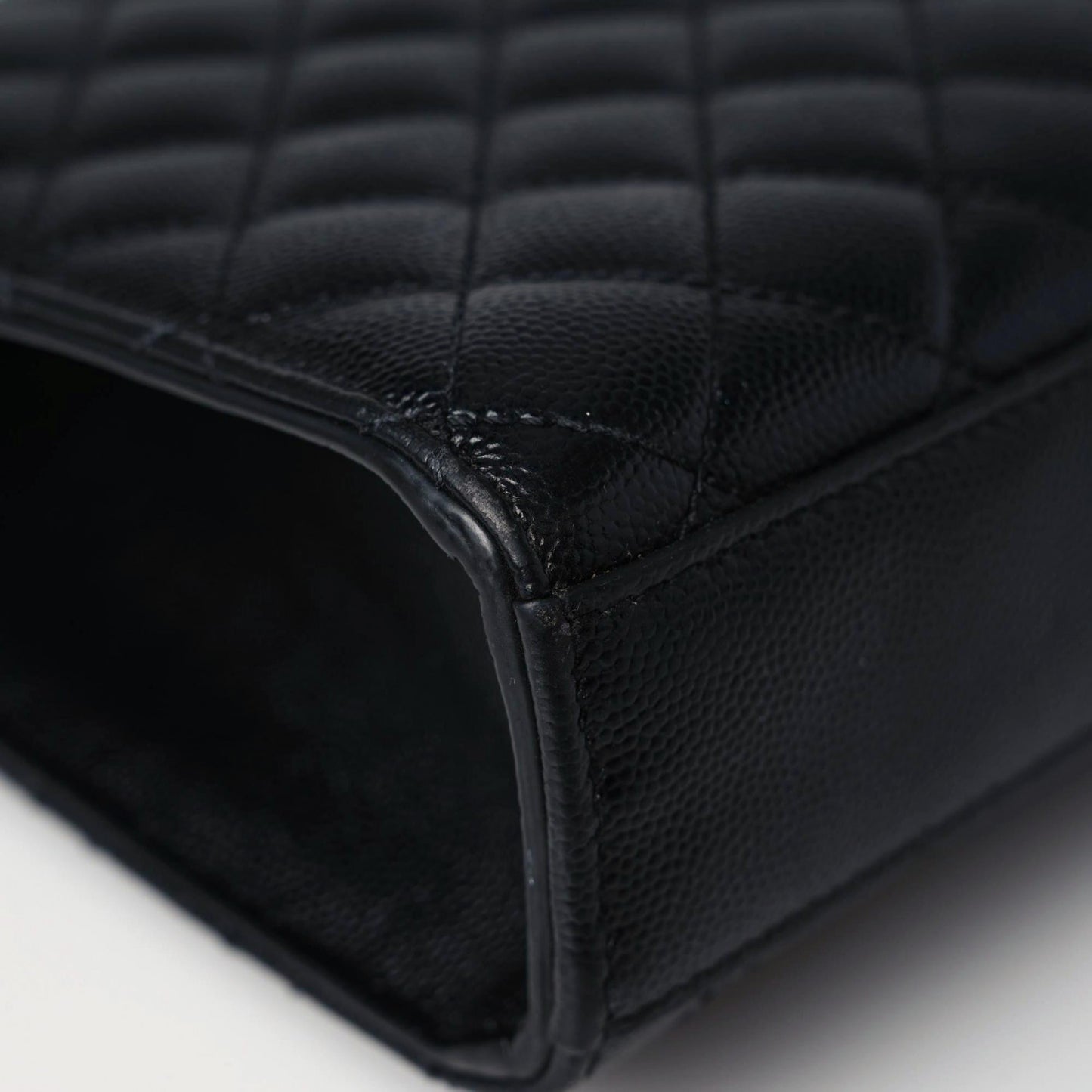 Grain De Poudre Textured Mixed Matelasse Triquilt Medium Monogram Satchel Black