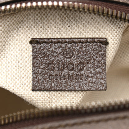 Gucci GG Supreme Monogram Textured Dollar Calfskin Web Mini Ophidia Basketball Shaped Shoulder Bag Beige Ebony New Acero 6 of 10