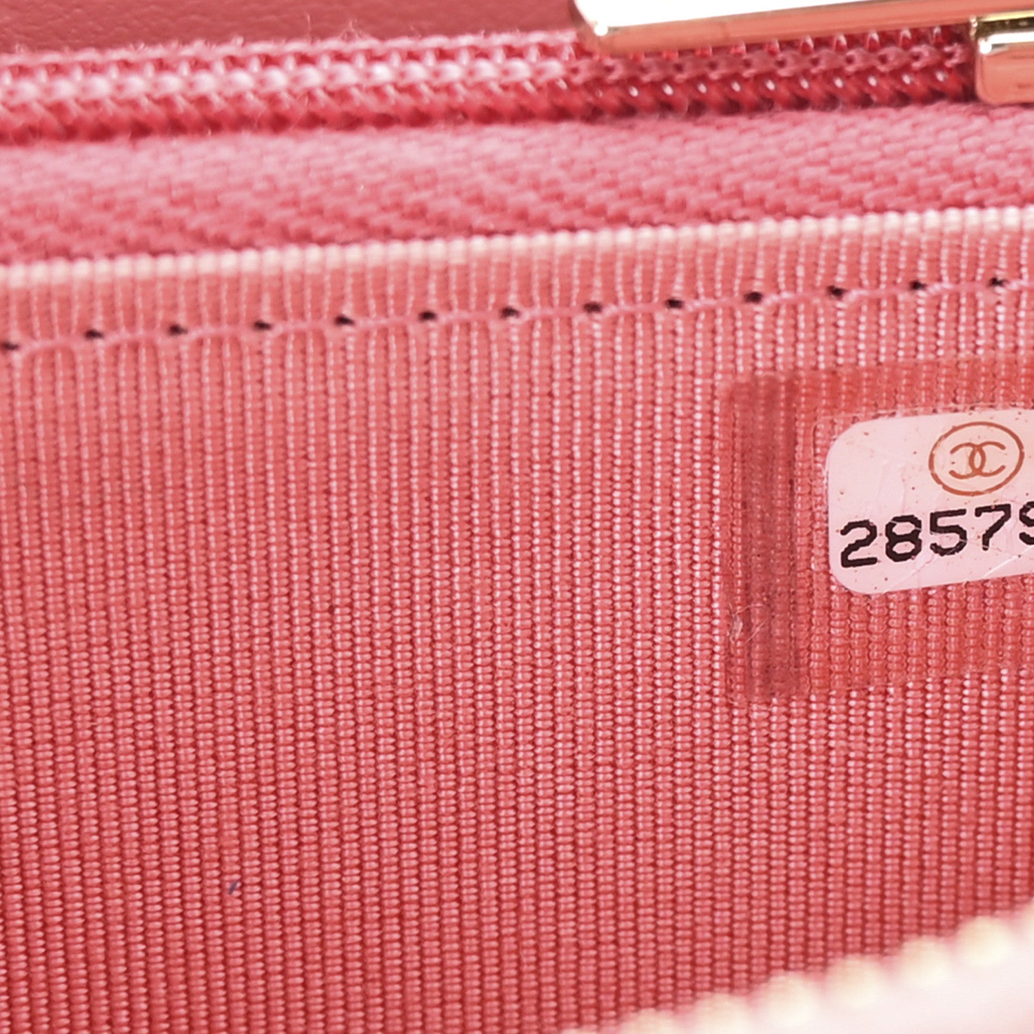 Chanel Caviar Quilted Medium Zip Around Wallet Dark Pink 8 of 8