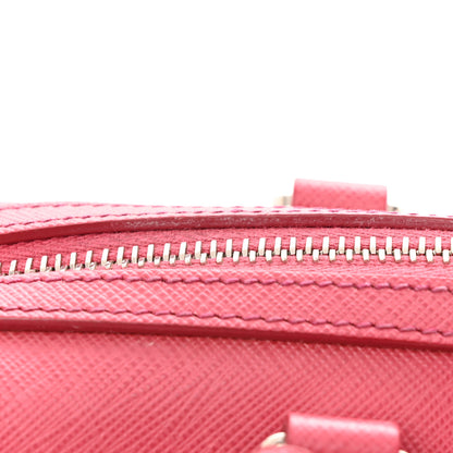 Prada Saffiano Lux Convertible Bowler Peonia 12 of 13