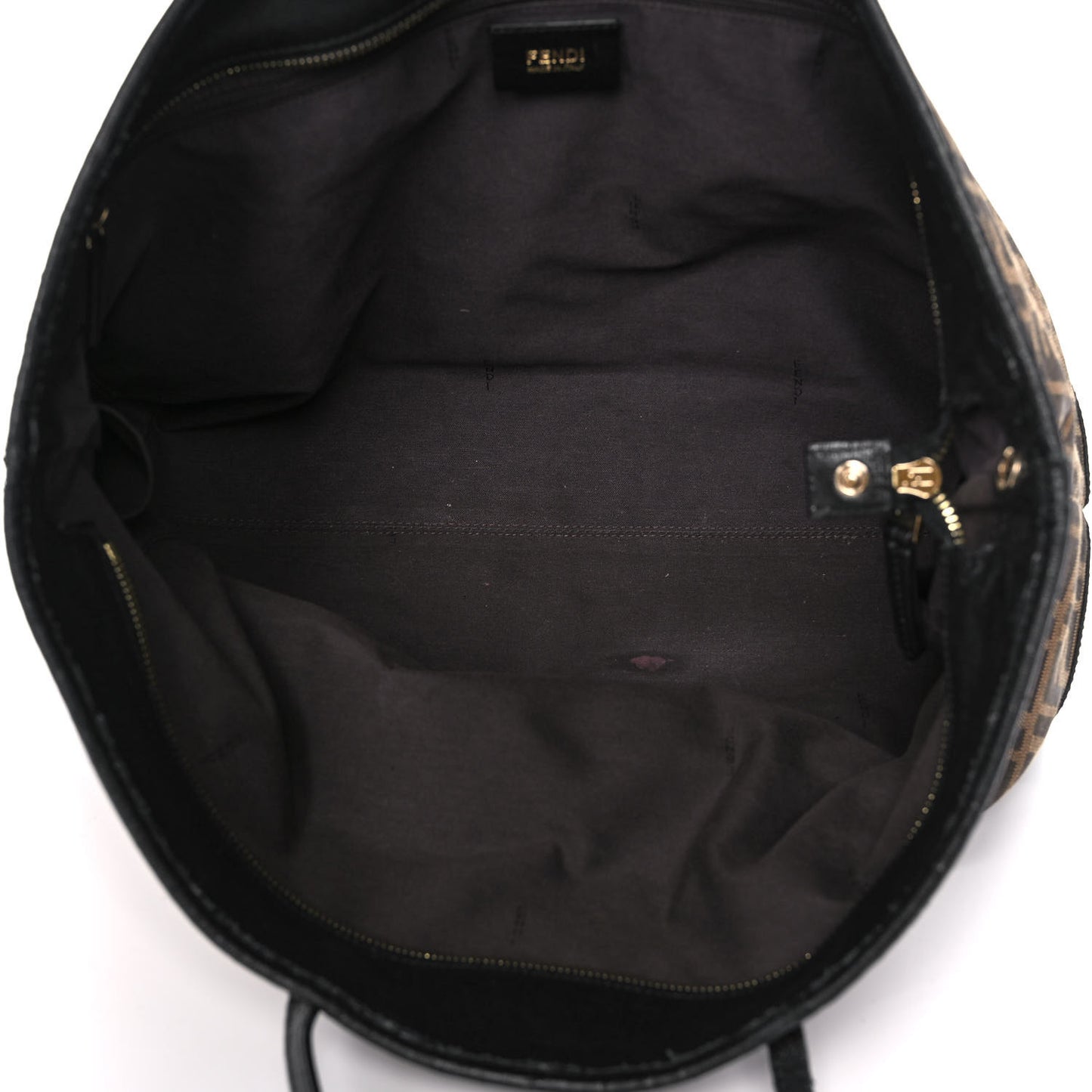 Zucca Vitello Elite Medium Roll Tote Tobacco Black