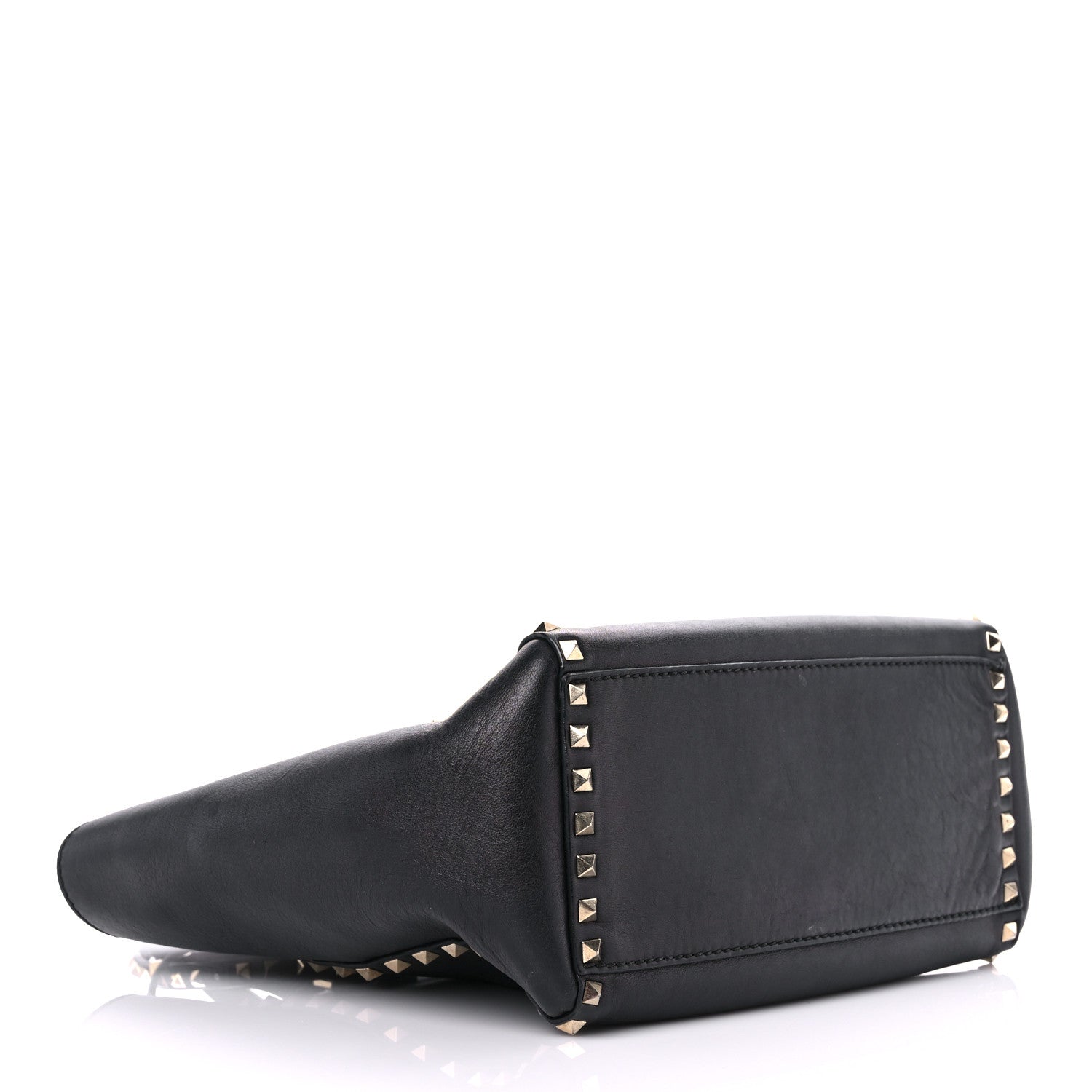 Valentino Garavani Vitello Rockstud Double Handle Tote Black 4 of 28