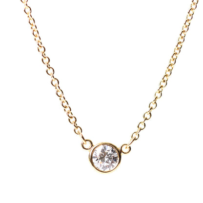 Tiffany 18K Yellow Gold Diamond .12ct Elsa Peretti Diamonds by the Yard Pendant Necklace 3 of 5