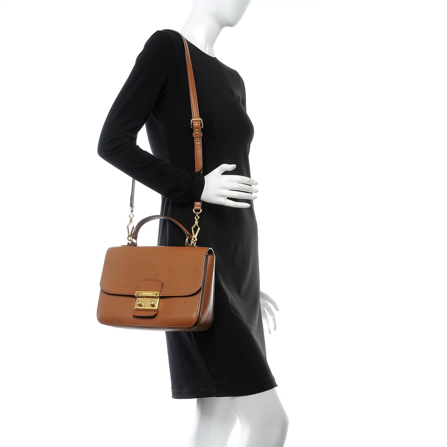 Goatskin Madras Shoulder Bag Cuoio