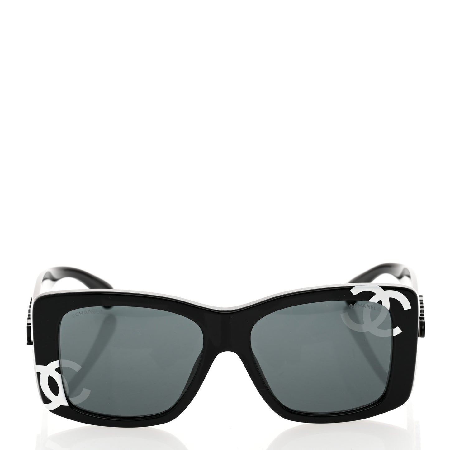 Acetate CC Logo Square Sunglasses 71472 Black