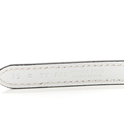 Hermes Epsom Swift 13mm Focus Belt 75 Etoupe White 5 of 9