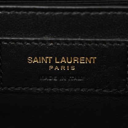 Saint Laurent Grain De Poudre Medium Classic Monogram Kate Satchel Black 6 of 11