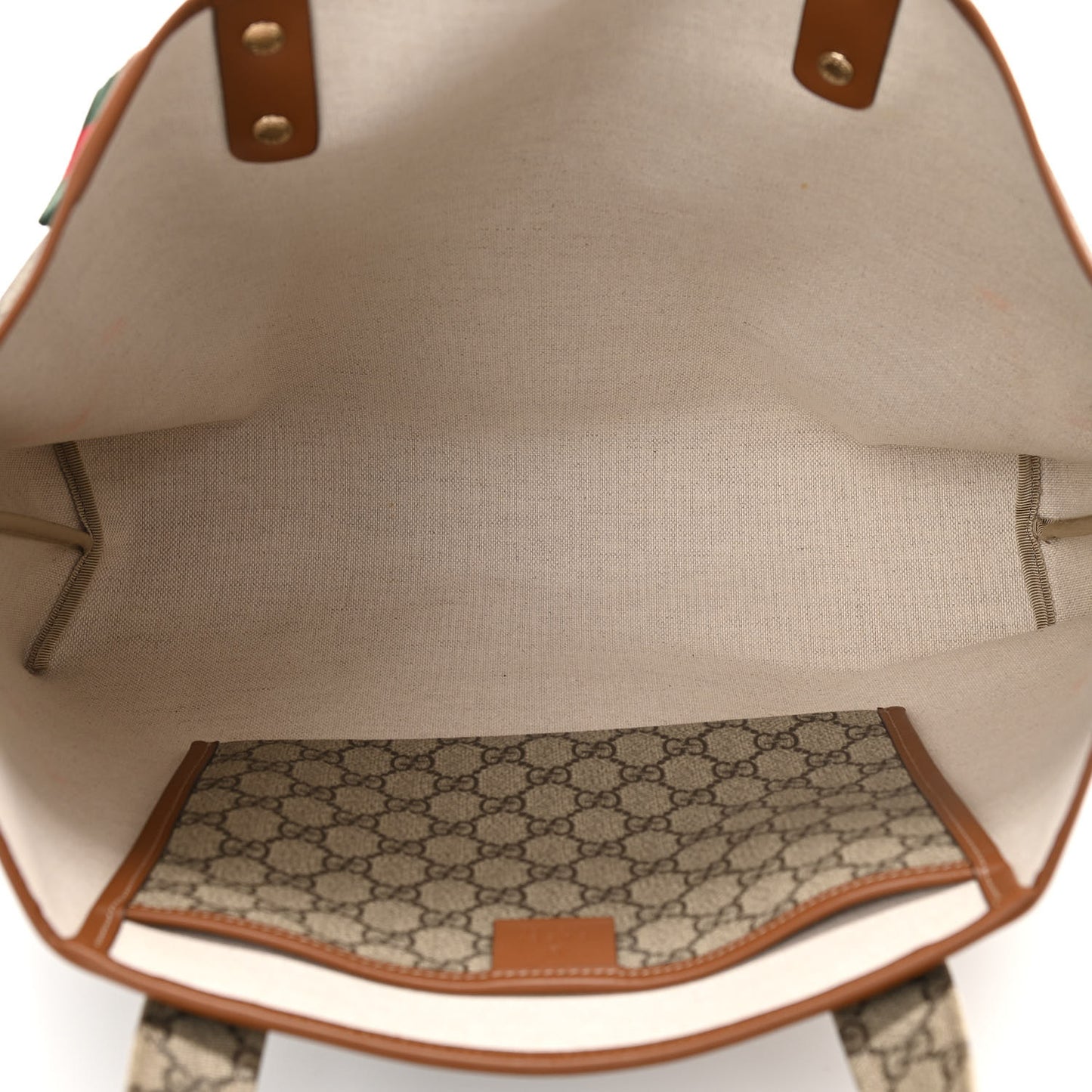 GG Plus Monogram Medium Signature Web Loop Tote Brown