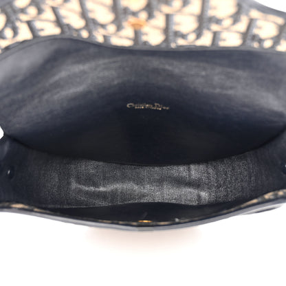 Christian Dior Monogram Flap Bag Navy 5 of 13