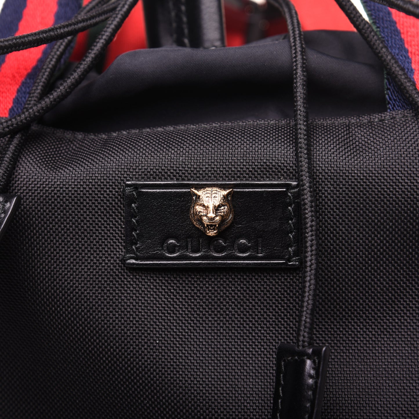 Techno Canvas Web Drawstring Backpack Black