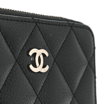Chanel Caviar Quilted Zip Coin Purse Black 8 of 9