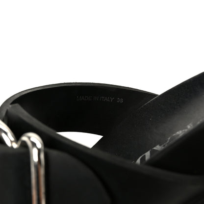 Prada EVA Rubber Buckled Lug Sole 20mm Thong Sandals 38 Black 9 of 10