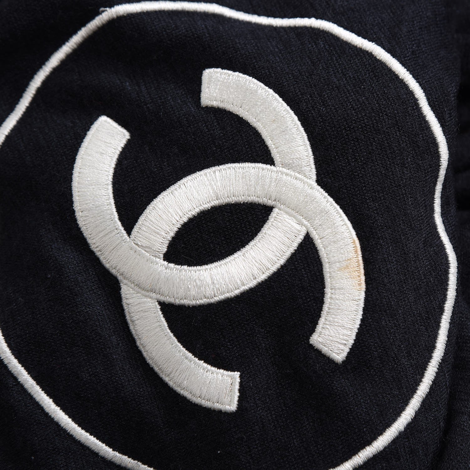 Chanel Cashmere Silk CC Scarf Black 10 of 10