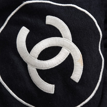 Chanel Cashmere Silk CC Scarf Black 10 of 10