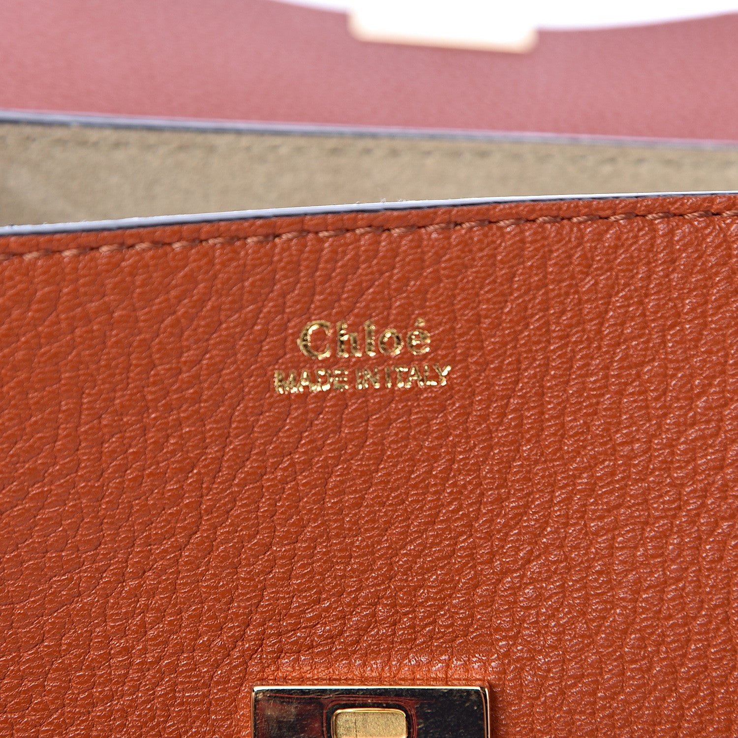 Chloe Grained Lambskin Mini Drew Shoulder Bag Foxy Orange 6 of 9