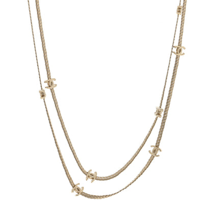 Chanel Metal CC Long Chain Necklace Gold 1 of 5