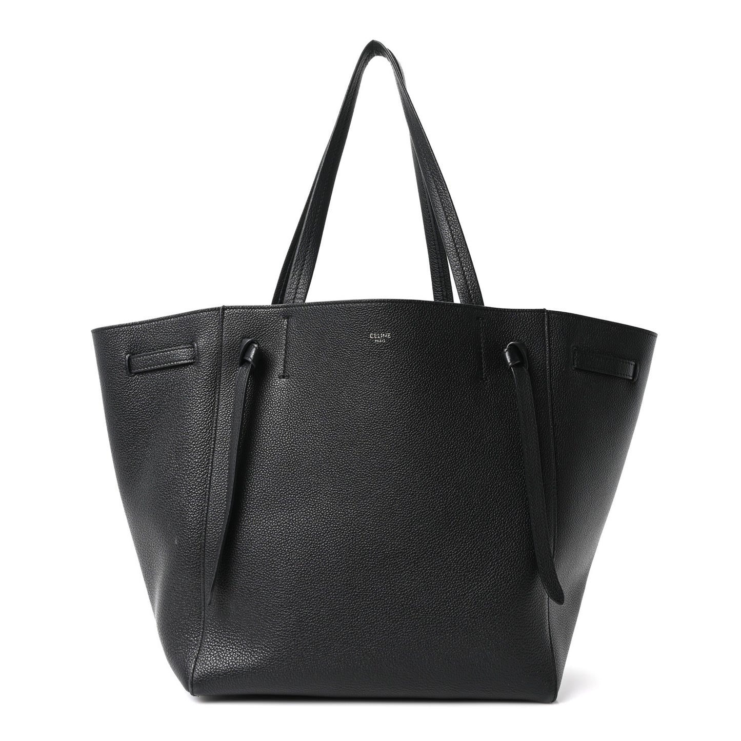 Soft Grained Calfskin Small Belt Cabas Phantom Black
