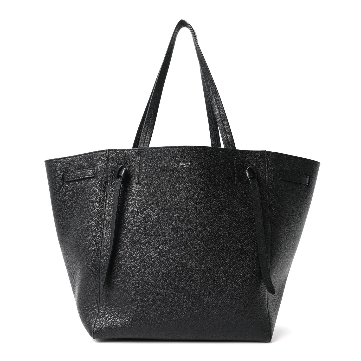 Celine Soft Grained Calfskin Small Belt Cabas Phantom Black 1 of 10