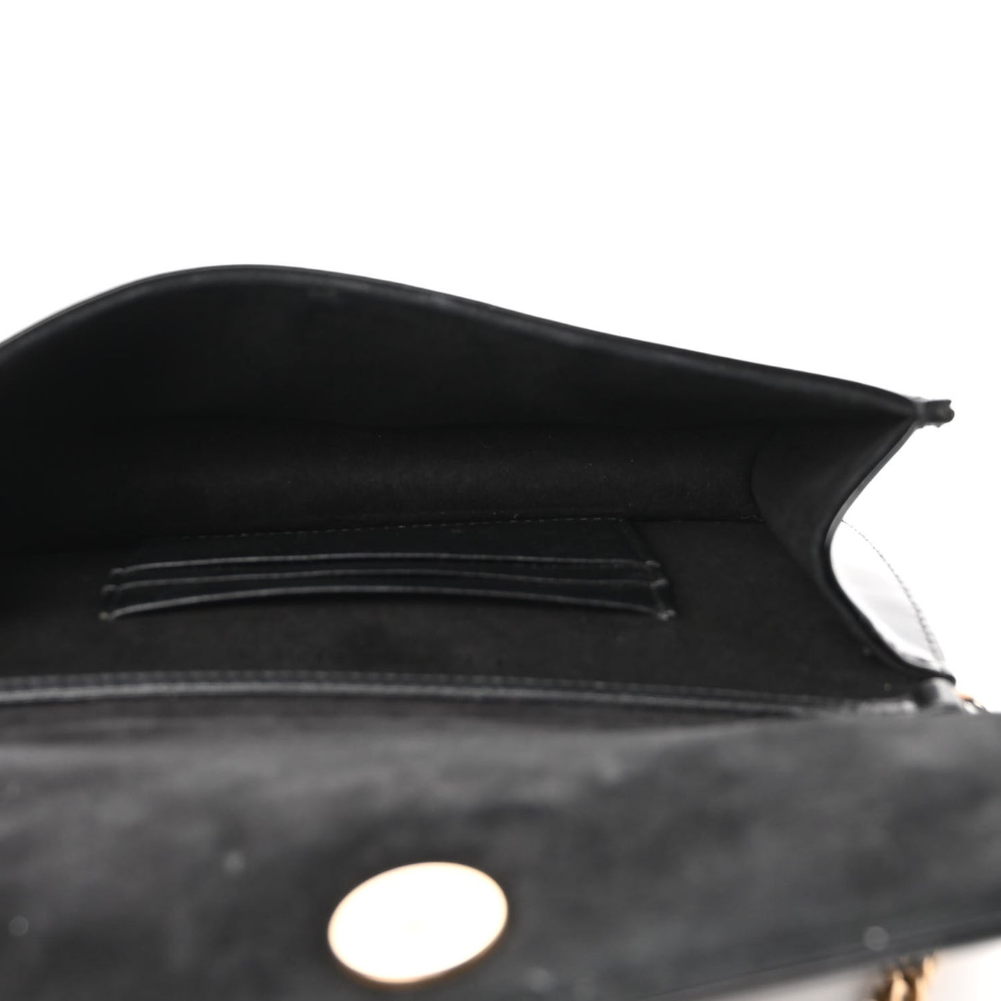 Patent Studded Diorama Flap Bag Black