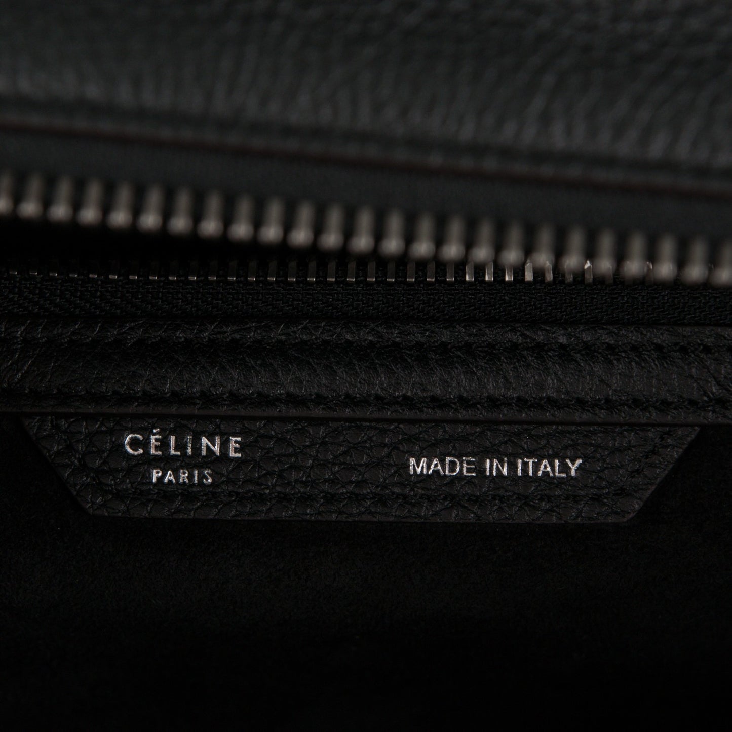 Drummed Calfskin Mini Luggage Black