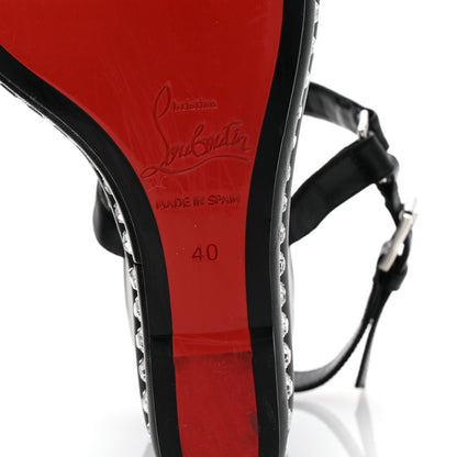 Christian Louboutin Nappa Crystal Pyrastrass 110 Wedge Sandals 40 Black 7 of 9
