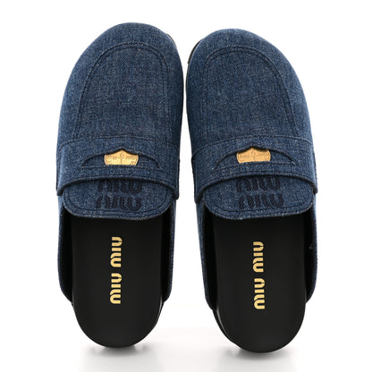 Miu Miu Denim Mules 37.5 Denim 2 of 10