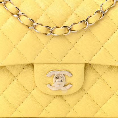 Chanel Caviar Quilted Small Double Flap Yellow 7 of 10