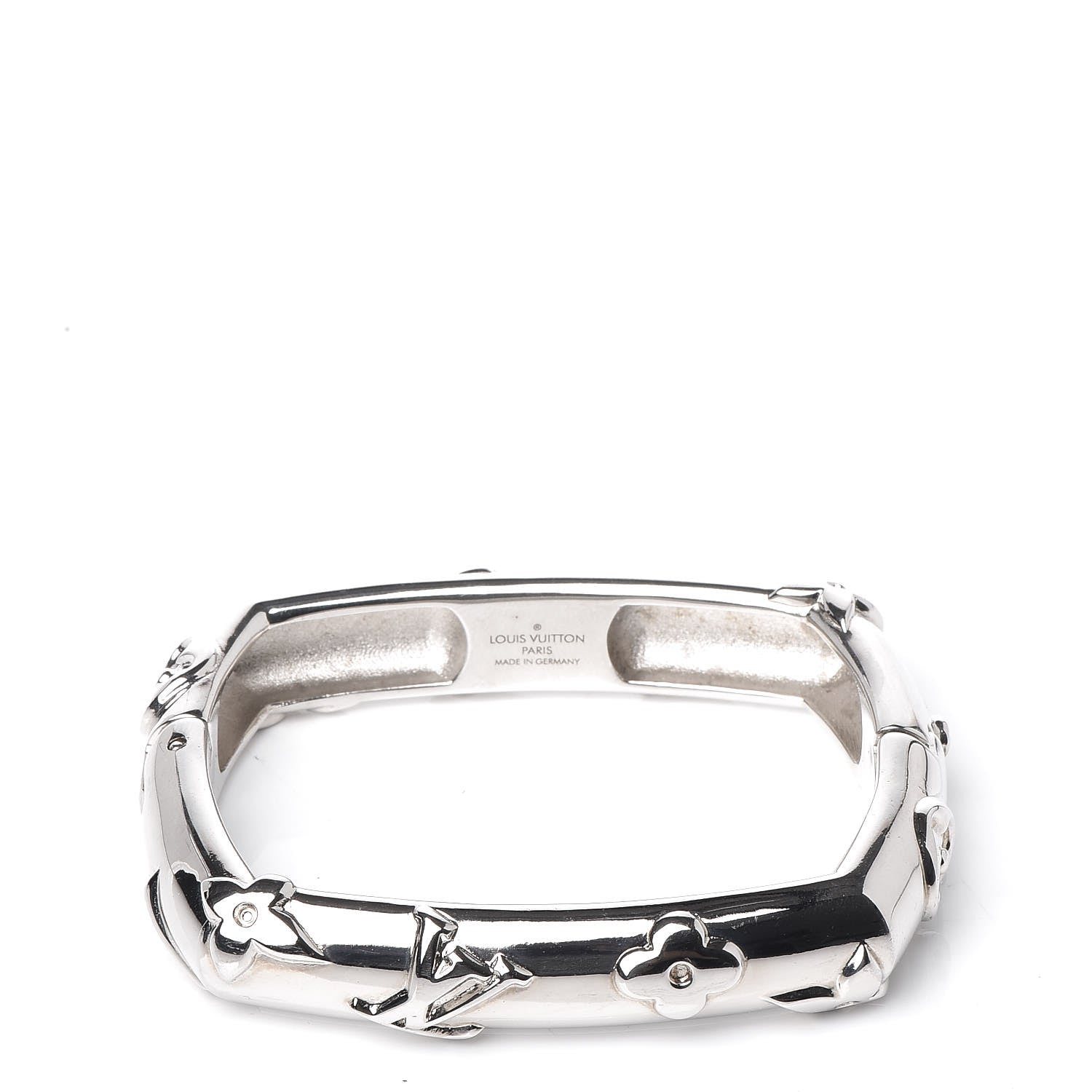 Louis Vuitton Brass Family Bangle S Silver 4 of 10