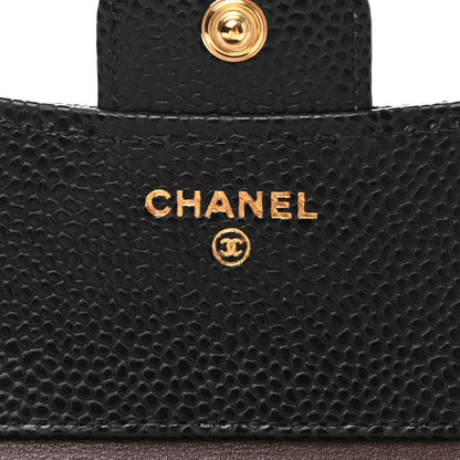 Chanel Caviar Quilted Compact Flap Wallet Black 6 of 9