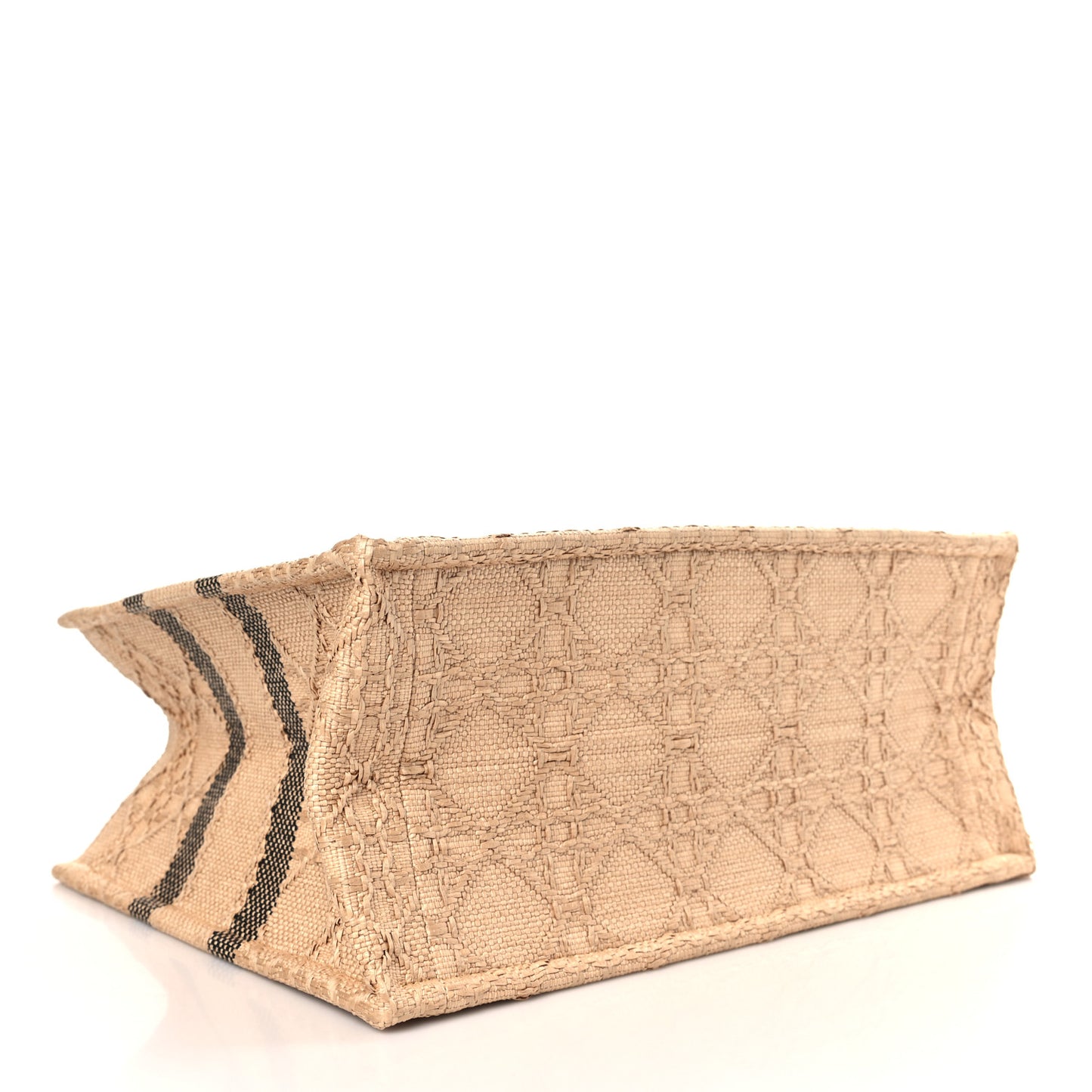 Raffia Cannage Medium Book Tote Natural