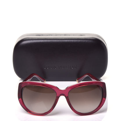 Louis Vuitton Acetate Obsession Cat Eye Sunglasses Z0626W Glitter Fuchsia 8 of 8