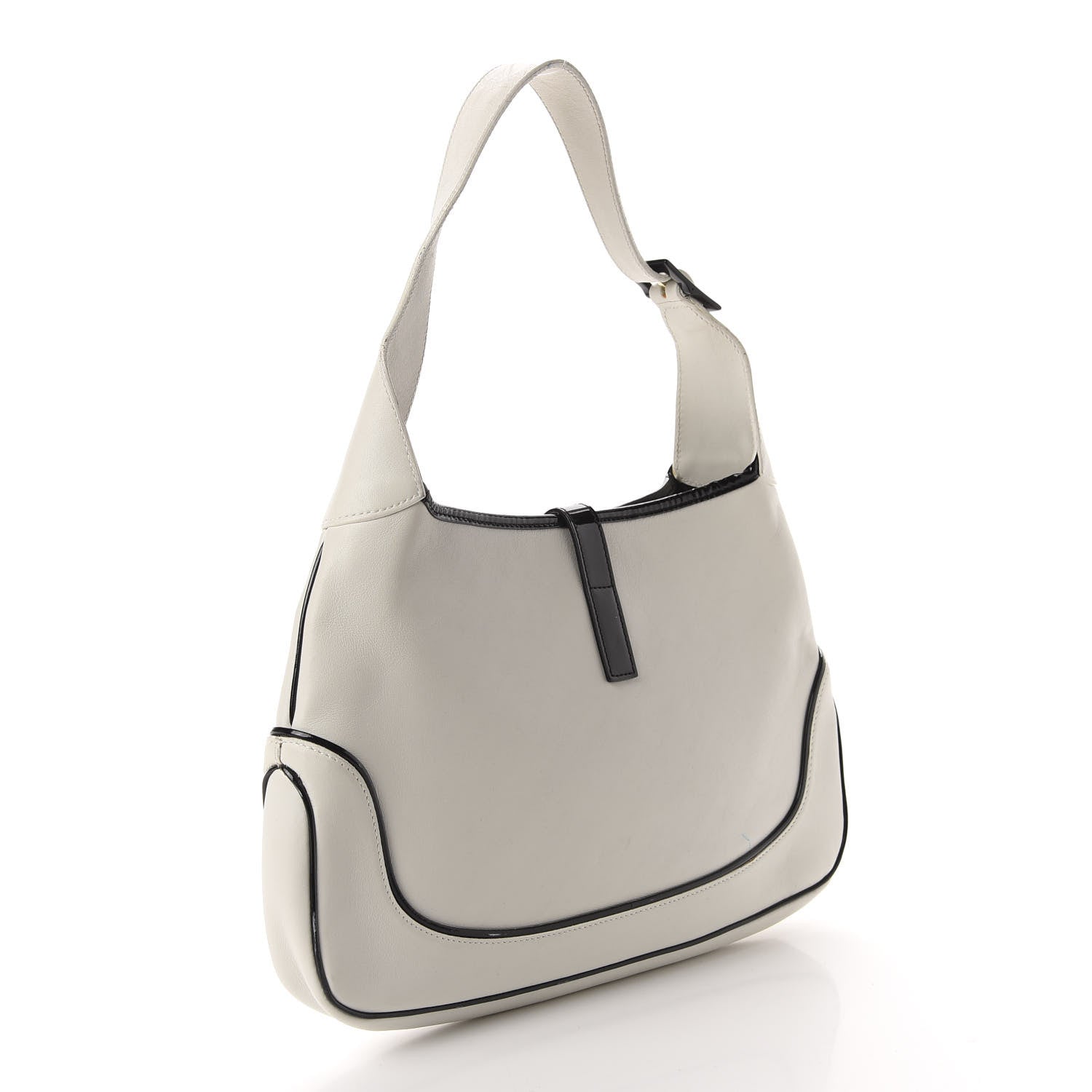 Gucci Calfskin Jackie O Hobo White Black 3 of 11