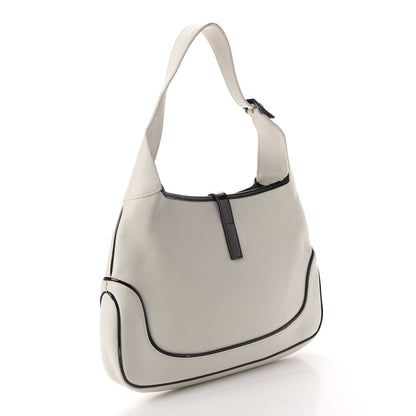 Gucci Calfskin Jackie O Hobo White Black 3 of 11